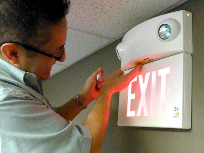 emergency light inspection technician