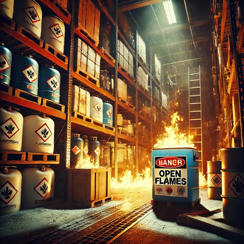 flammable storage fire