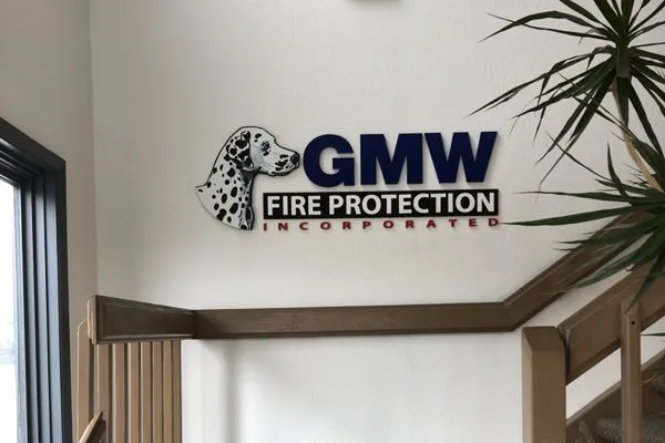 gmw fire protection inside entrance sign
