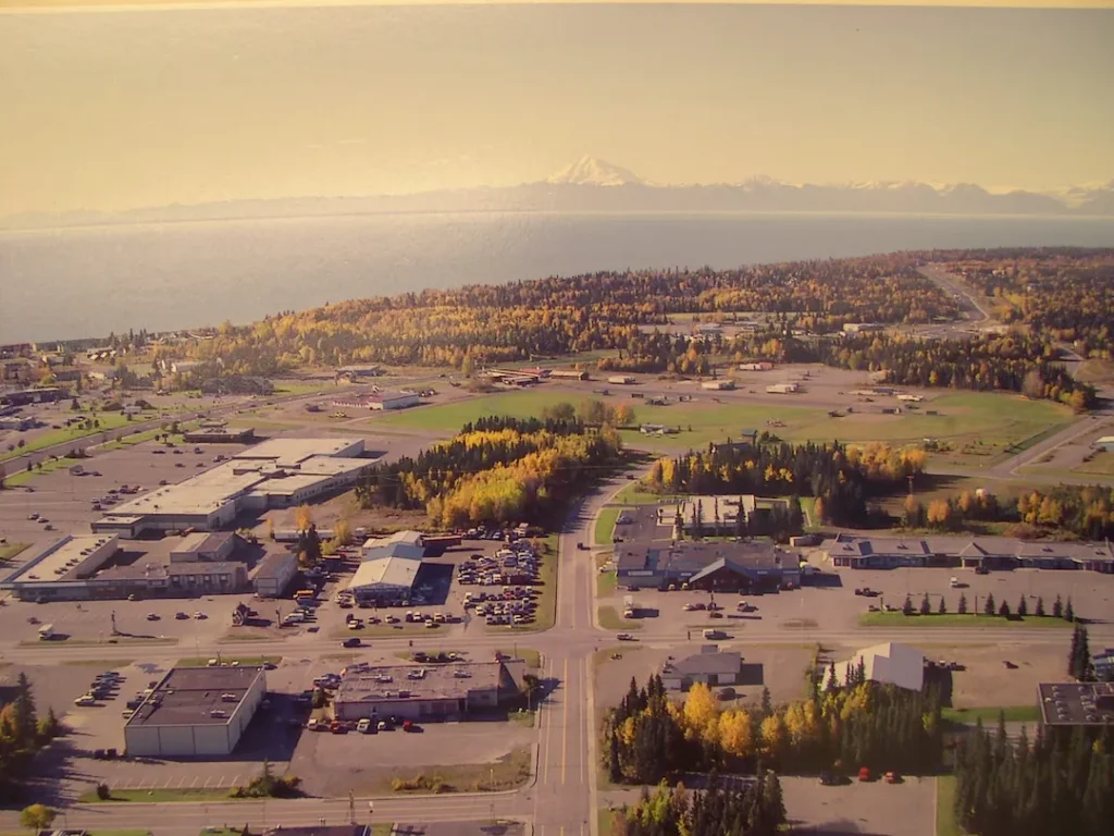 kenai peninsula alaska from air view