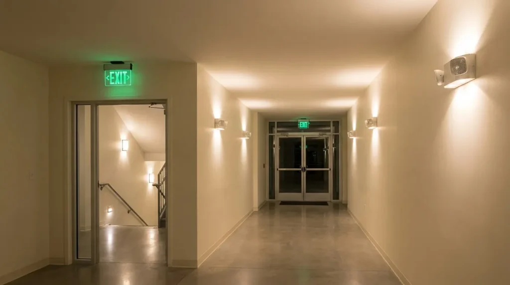 emergency lighting installed